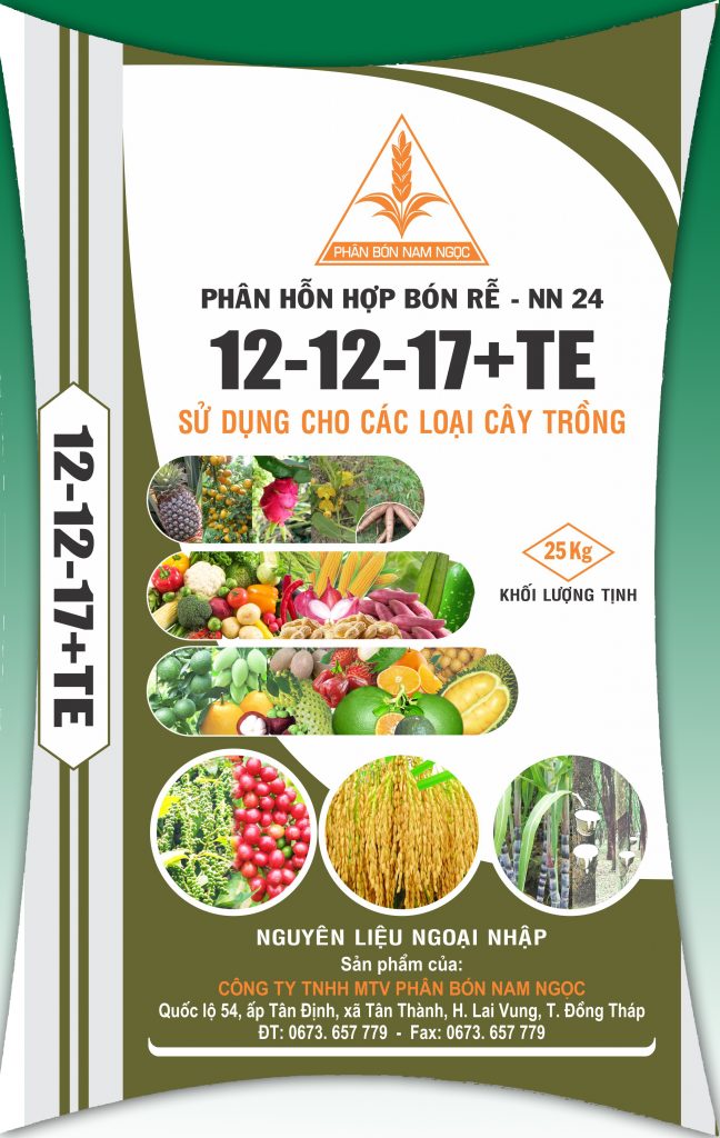 Phân hỗn hợp bón rễ  NN-24 (12-12-17-TE)