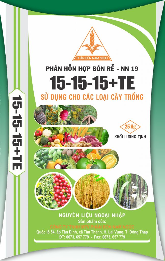 Phân hỗn hợp bón rễ  NN-19 (15-15-15-TE)