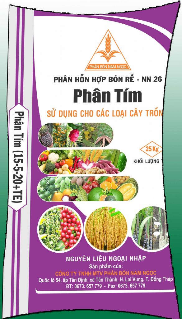 Phân hỗn hợp bón rễ NN-26 (phân tím)