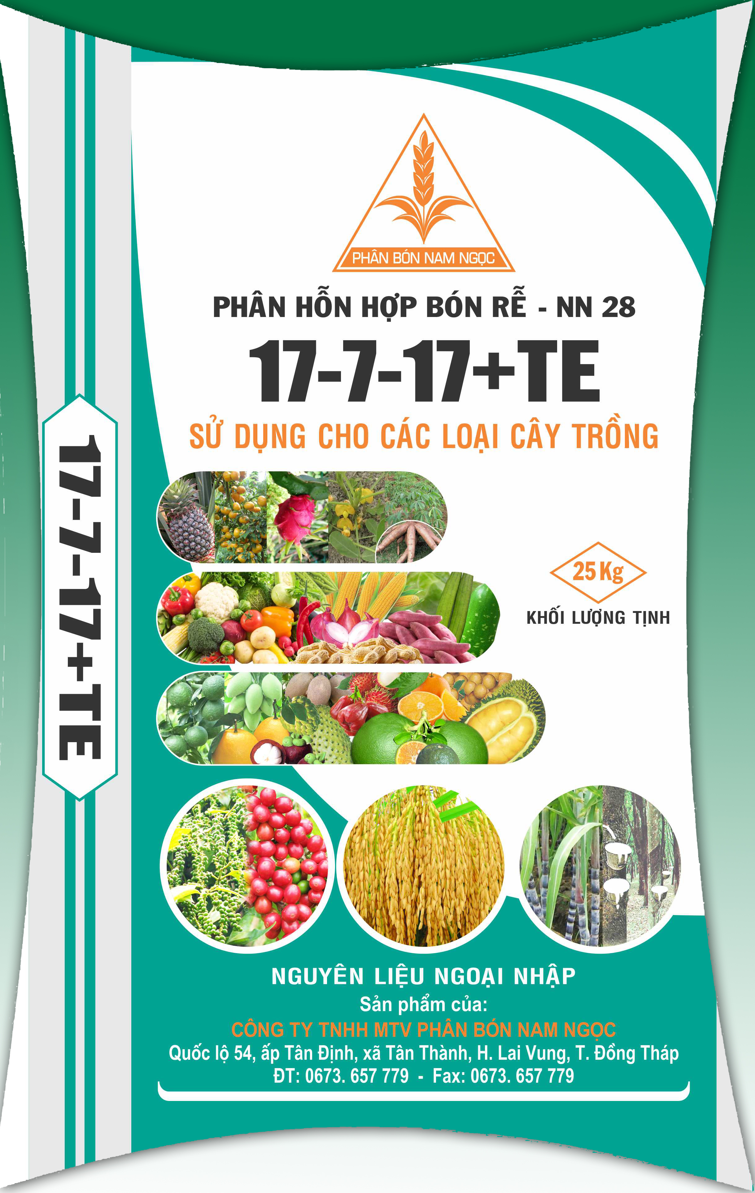 Phân hỗn hợp bón rễ  NN-28 (17-17-17-TE)