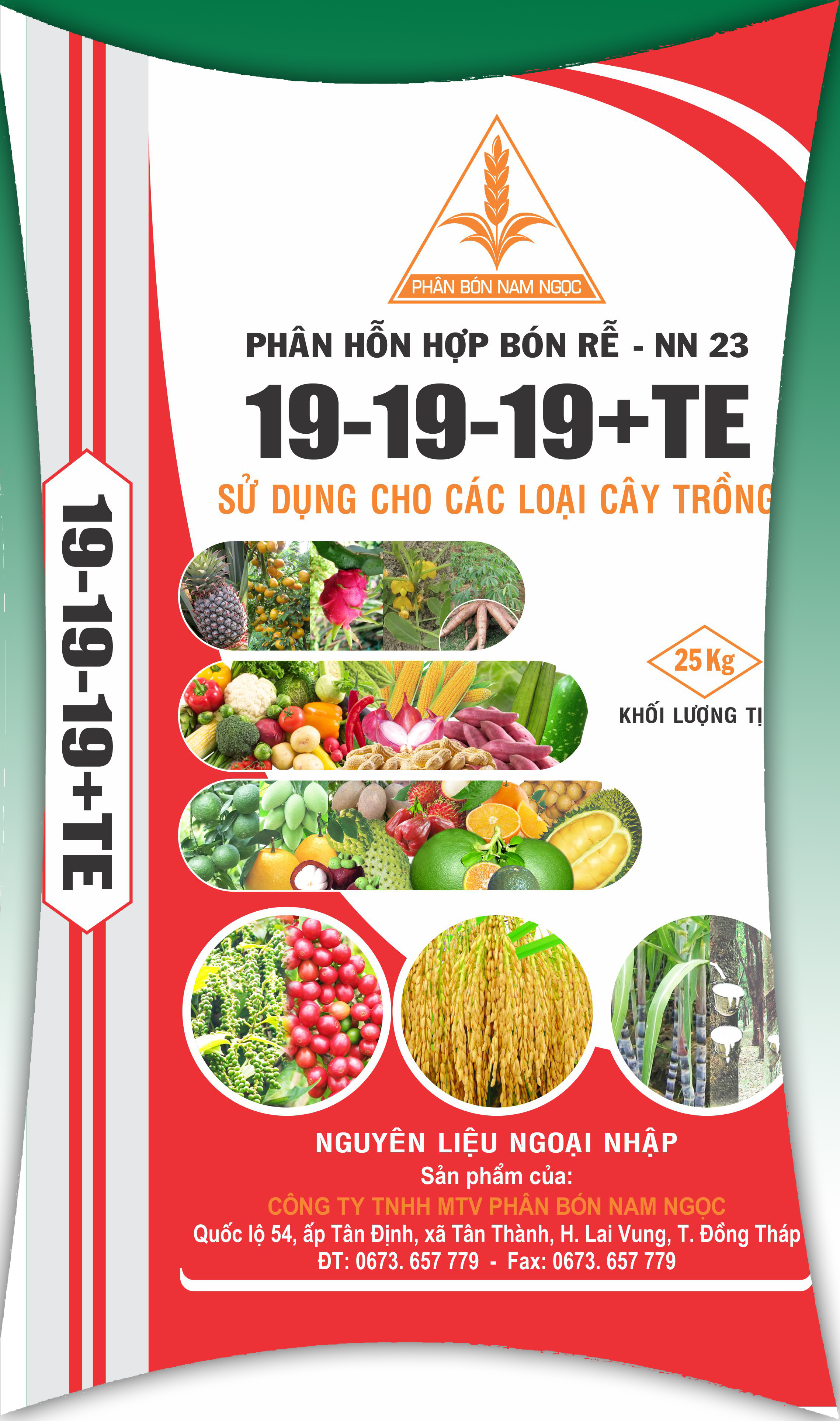 Phân hỗn hợp bón rễ  NN-23 (19-19-19-TE)