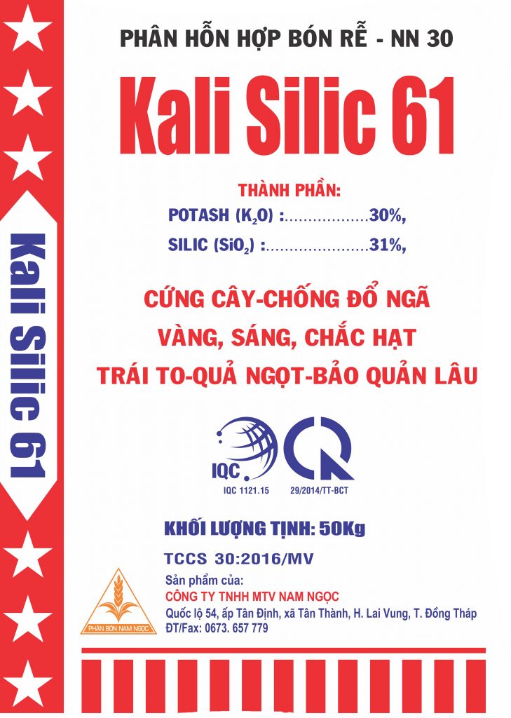 Phân hỗn hợp bón rễ  NN30 – Kalisilic 61