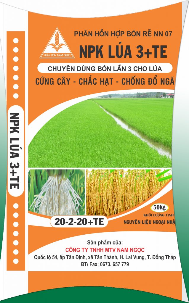 Phân hỗn hợp bón rễ  NN07 – NPK Lúa 3-TE